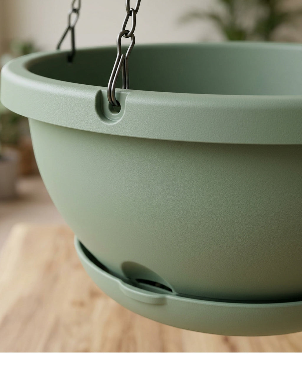 Fndzk Plastic Hanging Planter Green 10 in