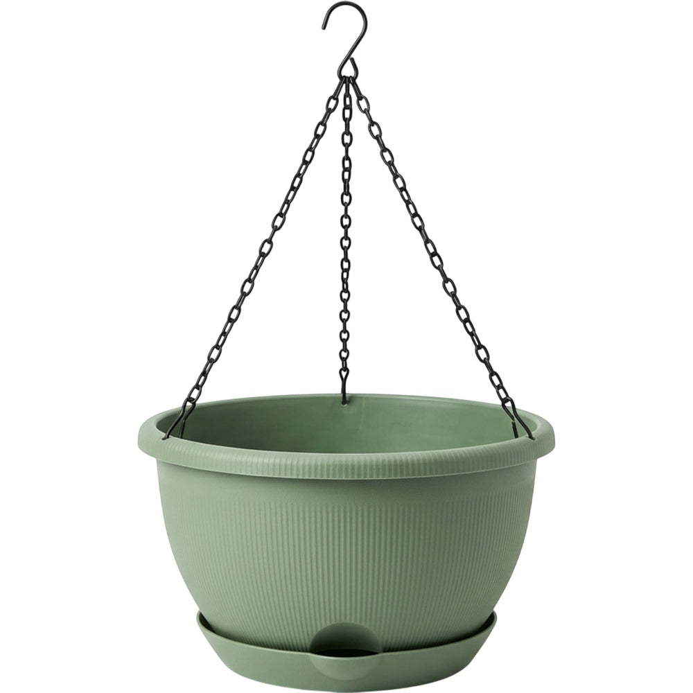 Fndzk Plastic Hanging Planter Green 10 in