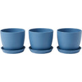 Fndzk Plastic Planter Set Blue 5 in 3 Pack