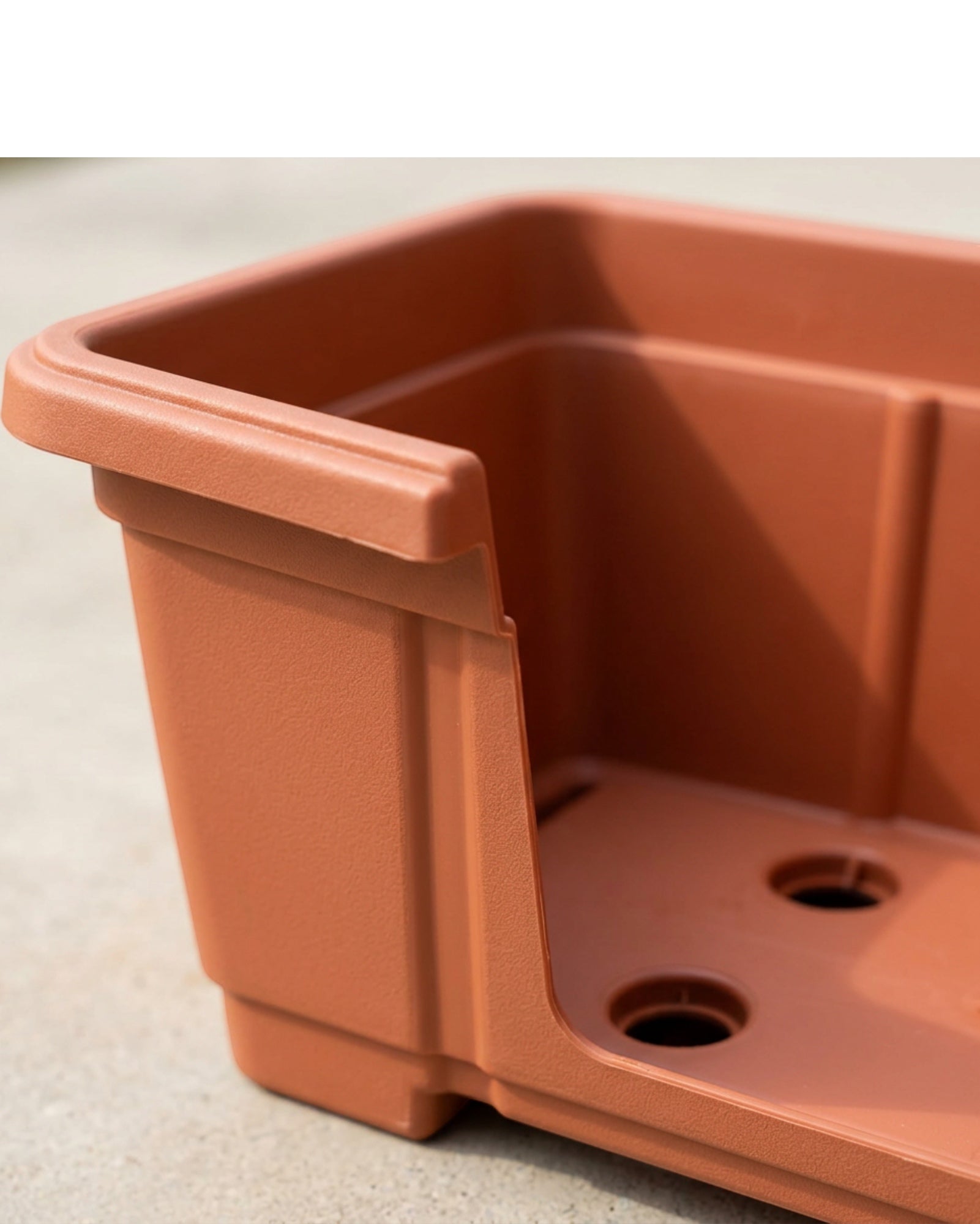 Fndzk Rectangular Plastic Planter Terra 16 in