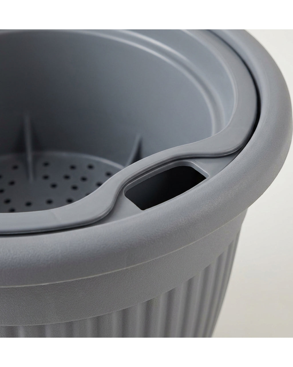 Fndzk Self Watering Plastic Planter Gray 7 in